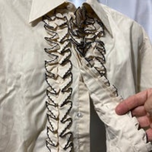 Vtg 70's After Six Baby Green and Tan RUFFLED Tuxedo Prom Bundle =2 total - Picture 12 of 12